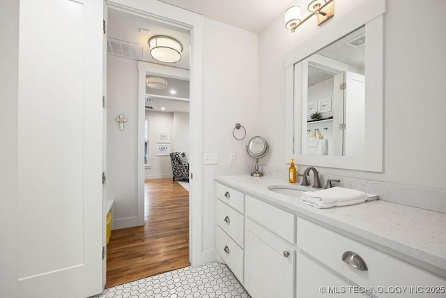 43 Center Ln S, Carlton Landing, OK 74432 - bathroom featuring vanity and baseboards