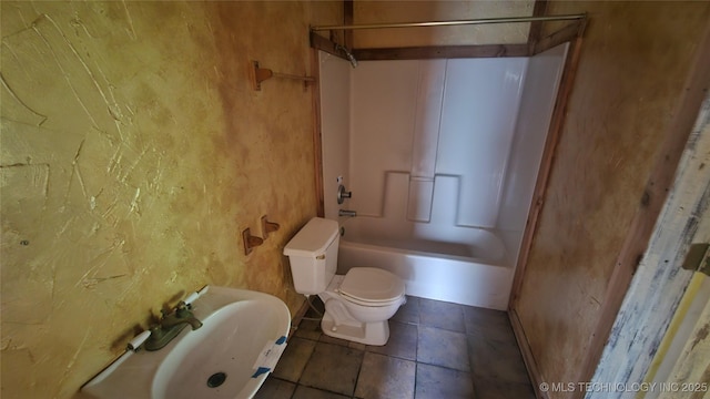 full bath featuring toilet and  shower combination