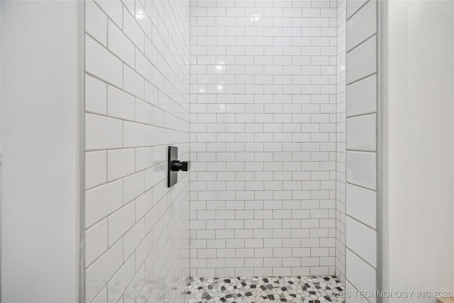 bathroom featuring a shower stall