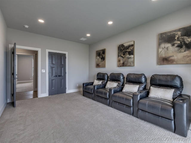 3241 E 171st St S, Bixby, OK 74008 - carpeted cinema room with recessed lighting and baseboards