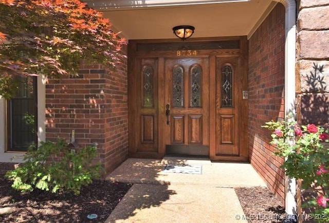 8734 S Richmond Ave, Tulsa, OK 74137 - view of exterior entry with brick siding