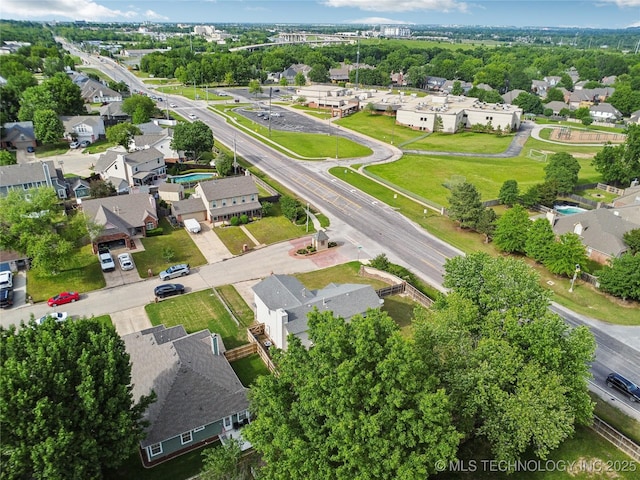 aerial perspective of suburban area