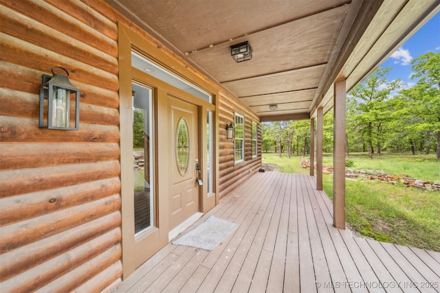 1001 County Road 2265, Skiatook, OK 74070 - wooden deck with a porch