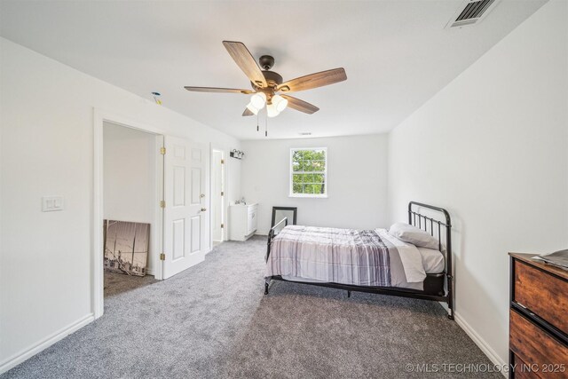 1001 County Road 2265, Skiatook, OK 74070 - bedroom with carpet, baseboards, and ceiling fan