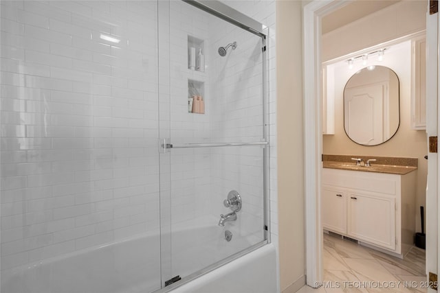 4728 S Atlanta Pl, Tulsa, OK 74105 - full bath featuring combined bath / shower with glass door and vanity