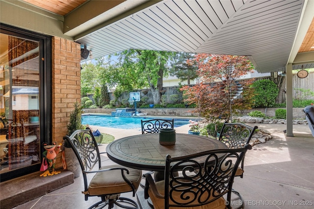 4728 S Atlanta Pl, Tulsa, OK 74105 - fenced backyard with a patio area and outdoor dining area