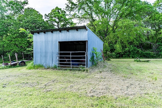 34047 W 191st St S, Bristow, OK 74010 - view of pole building featuring a yard