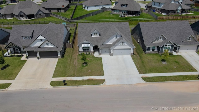 aerial view of residential area
