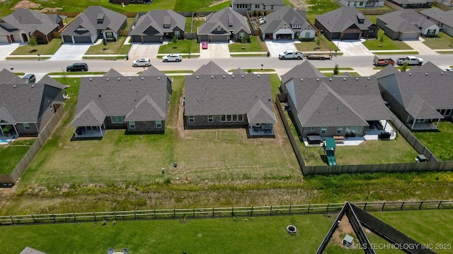 aerial view of residential area
