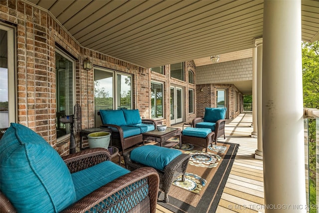 32290 S 630th Rd, Jay, OK 74346 - wooden deck with an outdoor living space