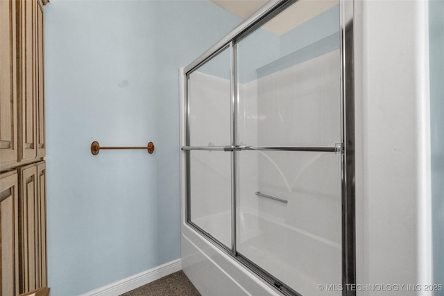 32290 S 630th Rd, Jay, OK 74346 - bathroom with baseboards and enclosed tub / shower combo