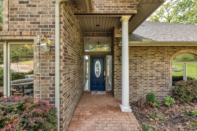 32290 S 630th Rd, Jay, OK 74346 - entrance to property with brick siding and a shingled roof