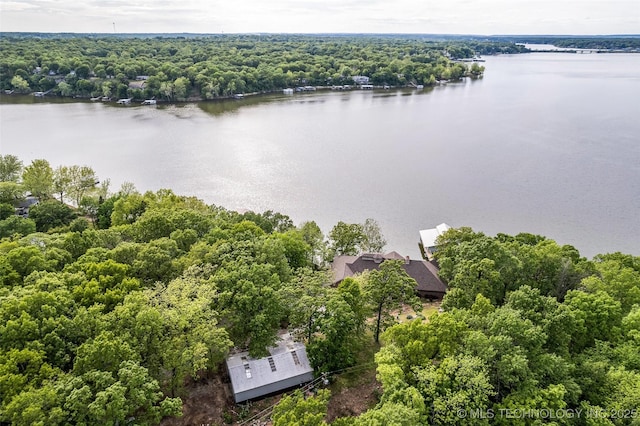 32290 S 630th Rd, Jay, OK 74346 - drone / aerial view of a nearby body of water and a forest
