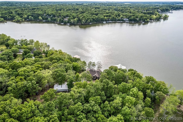 32290 S 630th Rd, Jay, OK 74346 - aerial view of a heavily wooded area and a large body of water