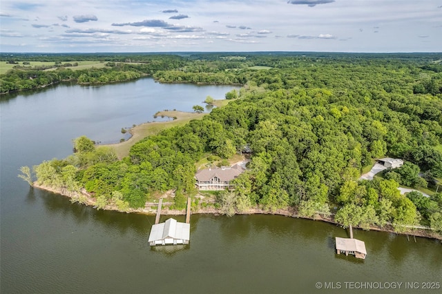 32290 S 630th Rd, Jay, OK 74346 - bird's eye view of a heavily wooded area and a nearby body of water