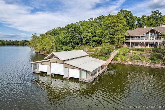 32290 S 630th Rd, Jay, OK 74346 - dock with a water view and boat lift