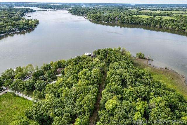 32290 S 630th Rd, Jay, OK 74346 - drone / aerial view of a nearby body of water and a forest