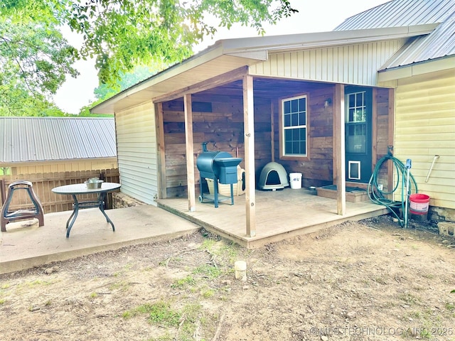 809 N K St, Quinton, OK 74561 - view of patio with area for grilling