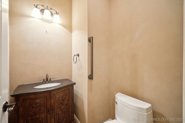 7287 E 111th Pl, Bixby, OK 74008 - half bathroom featuring toilet and vanity