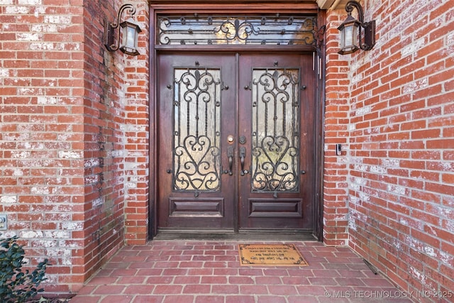 5446 E 88th St, Tulsa, OK 74137 - entrance to property with french doors and brick siding