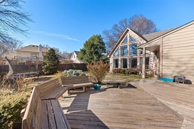 5446 E 88th St, Tulsa, OK 74137 - wooden deck featuring fence
