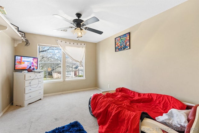 5446 E 88th St, Tulsa, OK 74137 - carpeted bedroom featuring baseboards and a ceiling fan