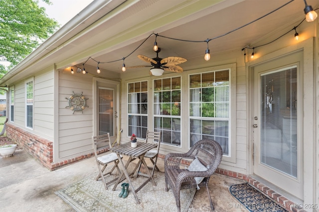 29901 E 137th Pl, Coweta, OK 74429 - view of patio / terrace with ceiling fan