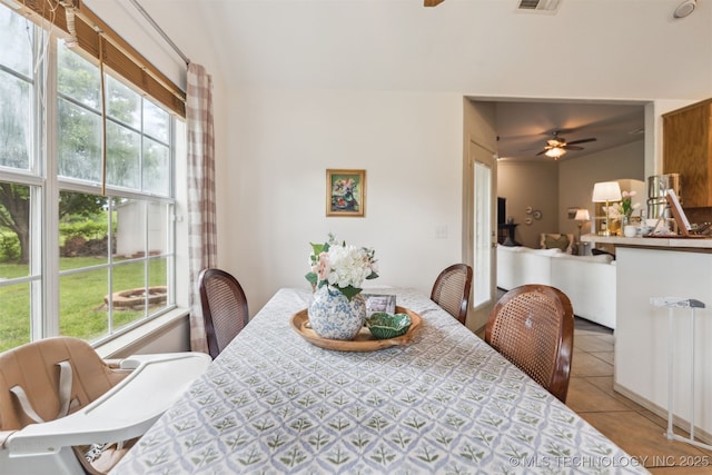 29901 E 137th Pl, Coweta, OK 74429 - dining space featuring a ceiling fan and tile patterned floors