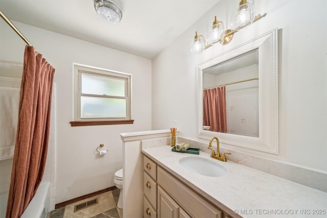 6123 E 53rd St, Tulsa, OK 74135 - bathroom featuring vanity and shower / bath combination with curtain