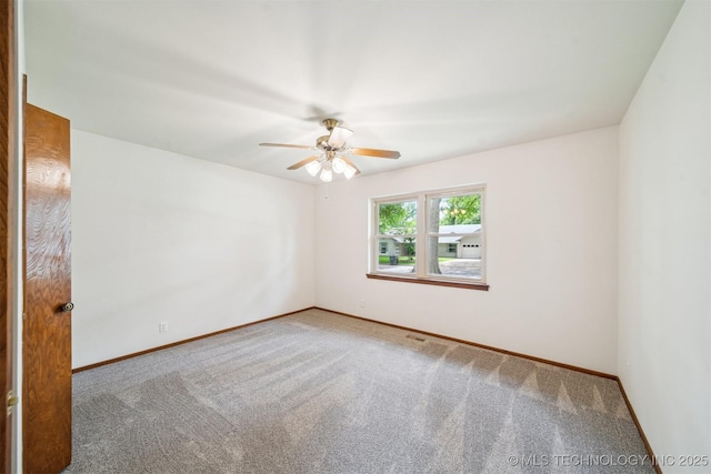6123 E 53rd St, Tulsa, OK 74135 - empty room with carpet and ceiling fan
