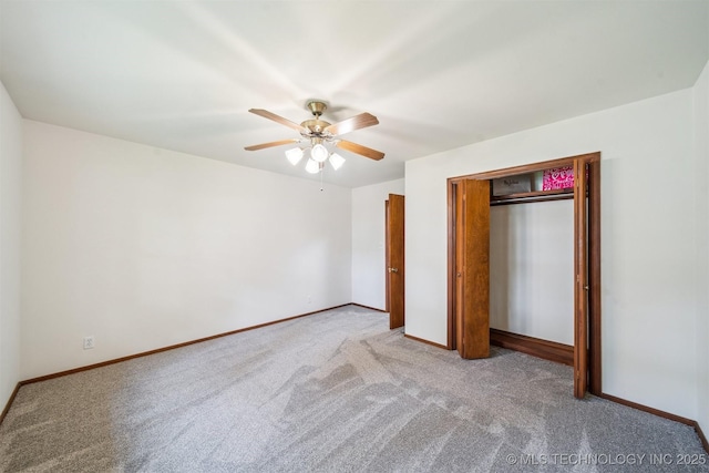 6123 E 53rd St, Tulsa, OK 74135 - unfurnished bedroom with carpet floors, ceiling fan, and a closet