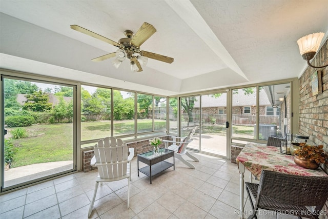 6123 E 53rd St, Tulsa, OK 74135 - sunroom / solarium featuring ceiling fan
