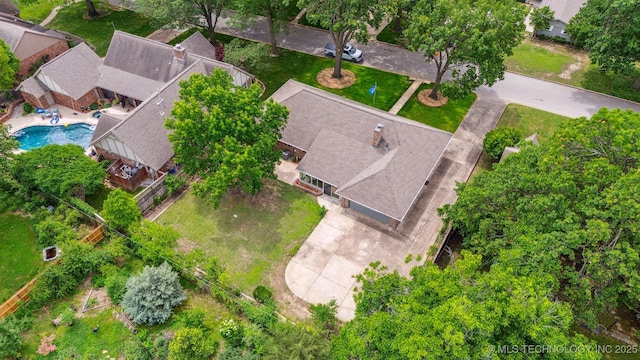 6123 E 53rd St, Tulsa, OK 74135 - aerial view of property and surrounding area with a pool area