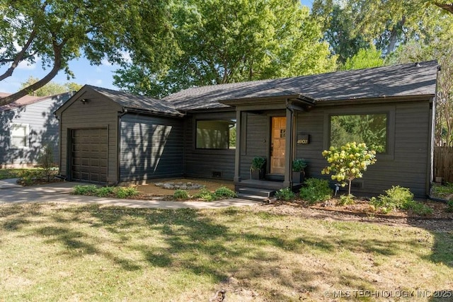 4907 S Boston Ave, Tulsa, OK 74105 - ranch-style house featuring an attached garage, a front yard, and driveway