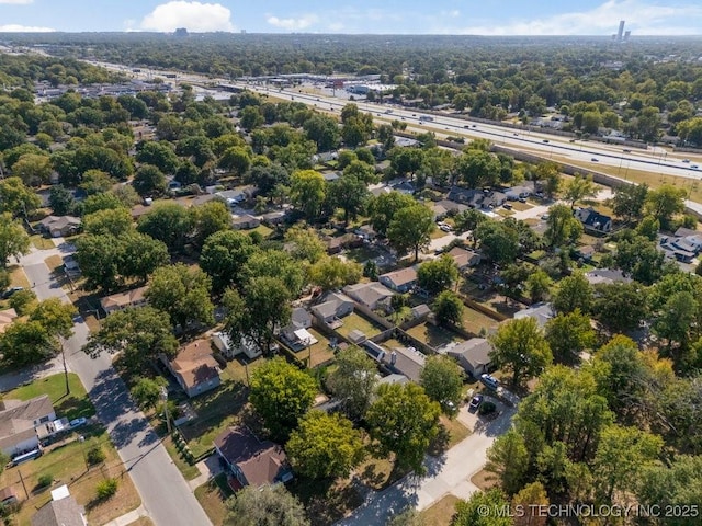 4907 S Boston Ave, Tulsa, OK 74105 - aerial view of property and surrounding area featuring nearby suburban area