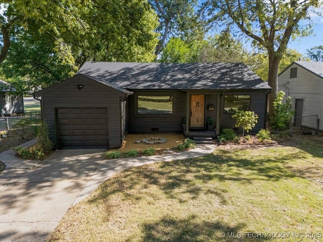 4907 S Boston Ave, Tulsa, OK 74105 - view of front facade featuring an attached garage, driveway, and roof with shingles