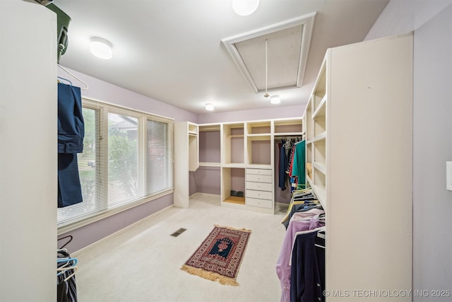 3219 S Birmingham Ave, Tulsa, OK 74105 - spacious closet with attic access and carpet flooring