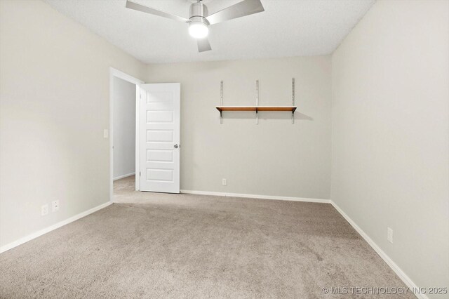 3719 E 84th St, Tulsa, OK 74137 - carpeted spare room featuring a ceiling fan and baseboards