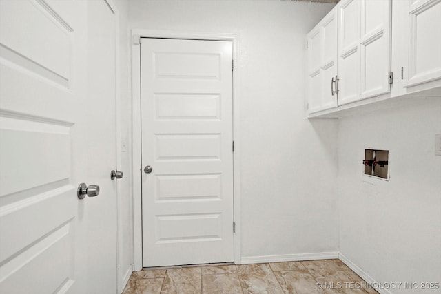 3719 E 84th St, Tulsa, OK 74137 - laundry area with hookup for a washing machine, cabinet space, and baseboards