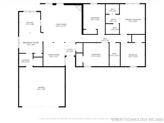 3719 E 84th St, Tulsa, OK 74137 - floor plan / room layout