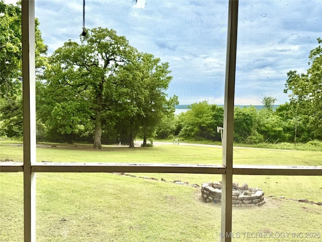 19442 W 929, Cookson, OK 74427 - view of green lawn featuring view of wooded area