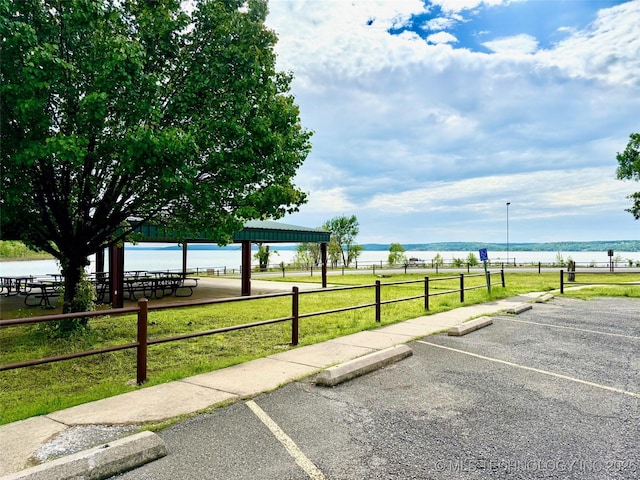 19442 W 929, Cookson, OK 74427 - uncovered parking lot with a gazebo and a water view