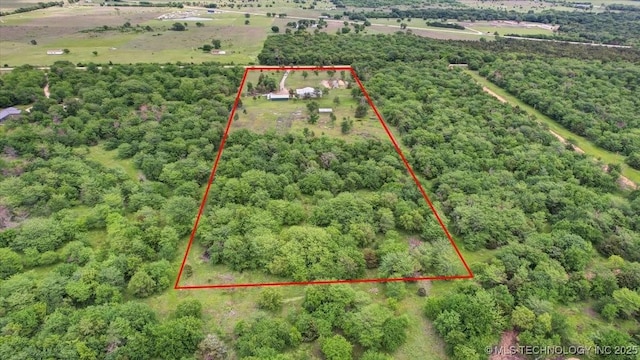 10627 Old Willis, Kingston, OK 73439 - overview of rural landscape with property boundaries highlighted