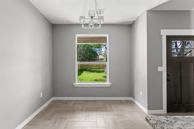 foyer with baseboards