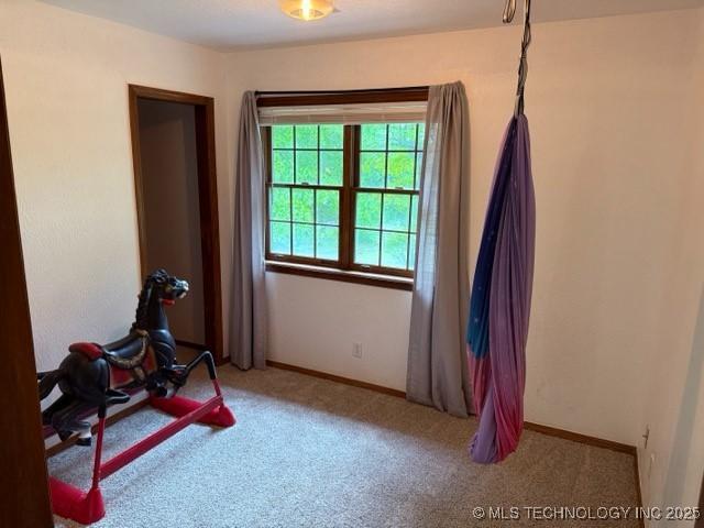 15373 N Javine Hill Rd, Skiatook, OK 74070 - exercise area featuring carpet and baseboards