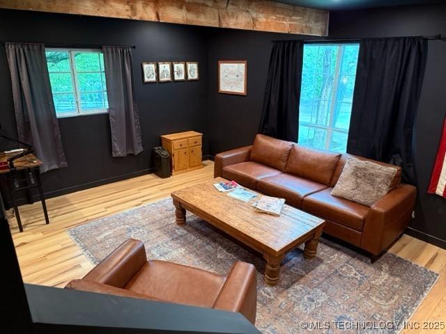 15373 N Javine Hill Rd, Skiatook, OK 74070 - living room featuring wood finished floors