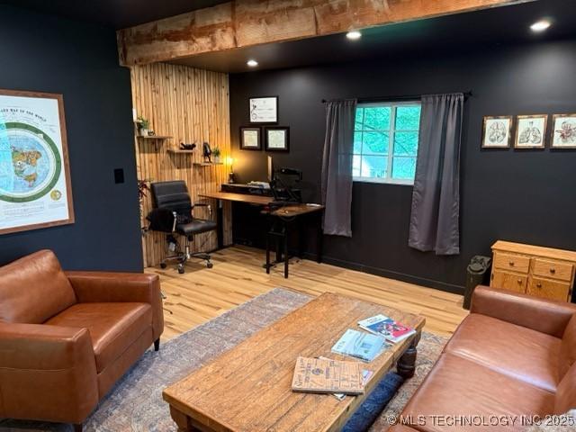15373 N Javine Hill Rd, Skiatook, OK 74070 - office with wood finished floors