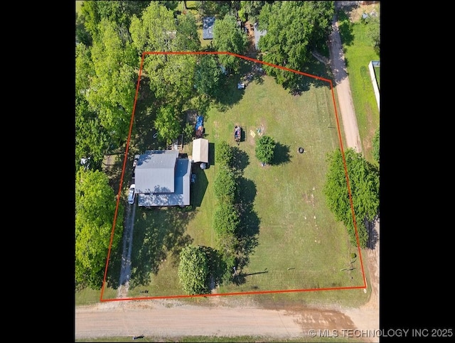 311 Washington Ave, Boswell, OK 74727 - aerial overview of property's location featuring property parcel outlined