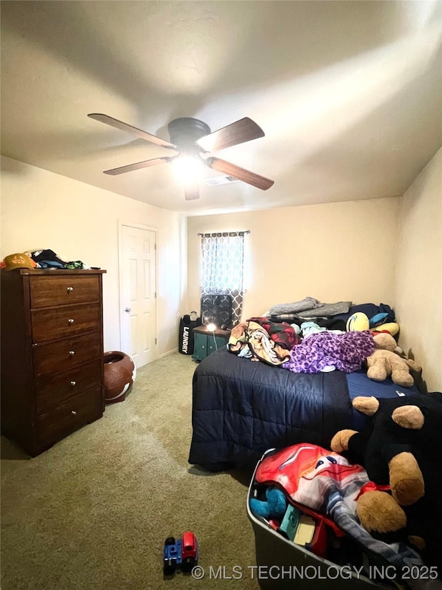 1715 Worley, Durant, OK 74701 - carpeted bedroom featuring a ceiling fan