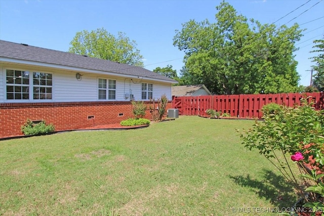 6112 E 21st St, Tulsa, OK 74114 - view of yard with central AC unit